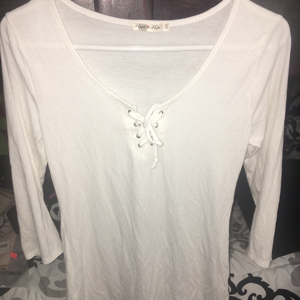 White criss cross top